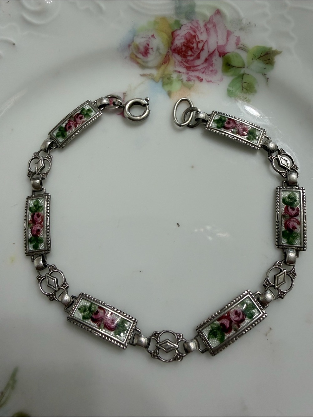 Vintage Delicate Guilloche & Sterling Scandinavian Bracelet